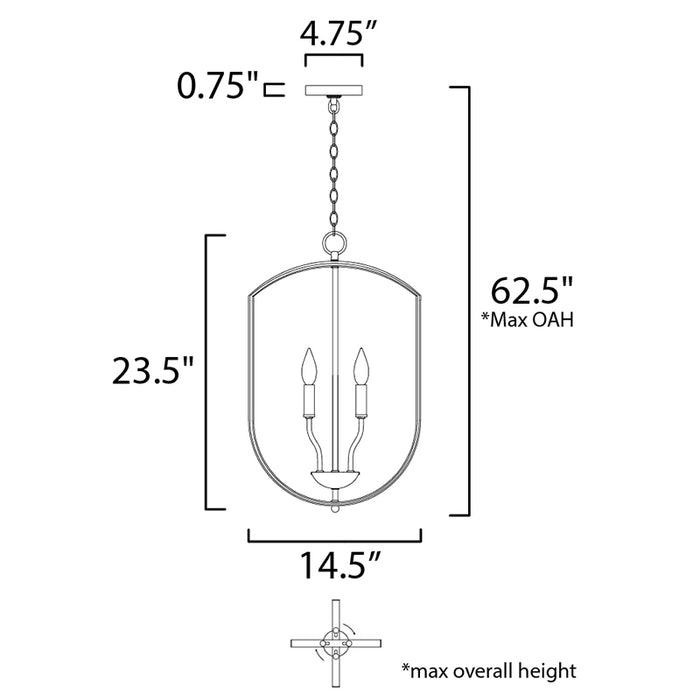 Maxim 10034 Provident 4-lt 15" Chandelier
