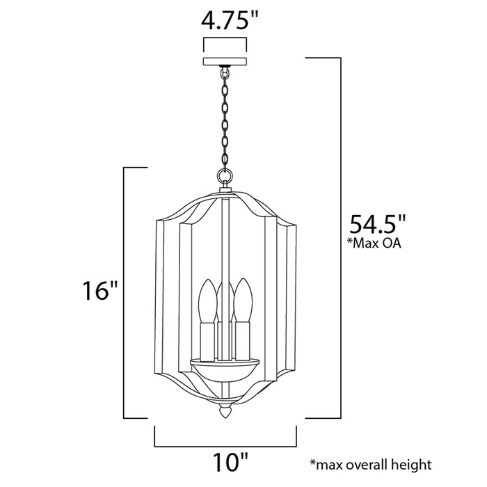 Maxim 10035 Provident 3-lt 10" Chandelier
