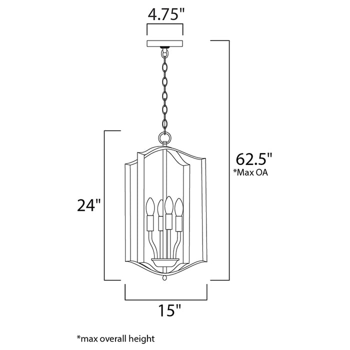 Maxim 10036 Provident 4-lt 15" Chandelier