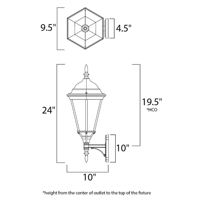 Maxim 1003 Westlake 1-lt 24" Tall Outdoor Wall Lantern