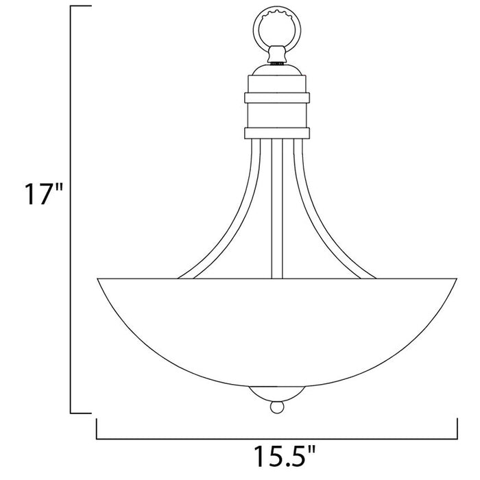 Maxim 10044FT Logan 3-lt 16" Pendant