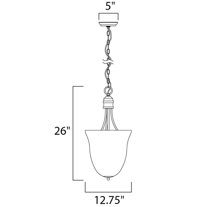 Maxim 10048FT Logan 3-lt 13" Pendant