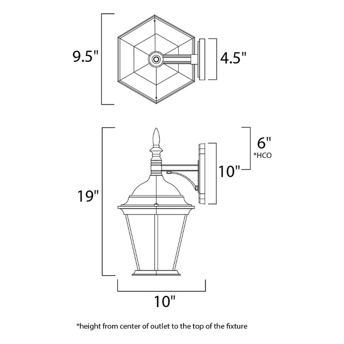 Maxim 1004 Westlake 1-lt 19" Tall Outdoor Wall Lantern