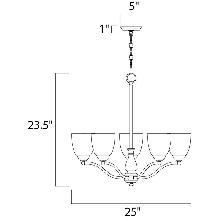 Maxim 10065FT Stefan 5-lt 25" Chandelier