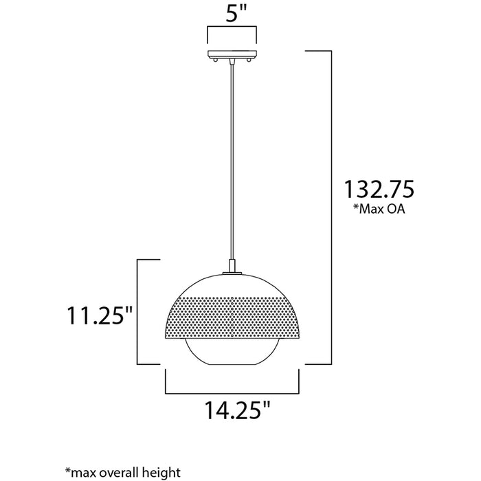 Maxim 10082 Perf 1-lt 14" Pendant