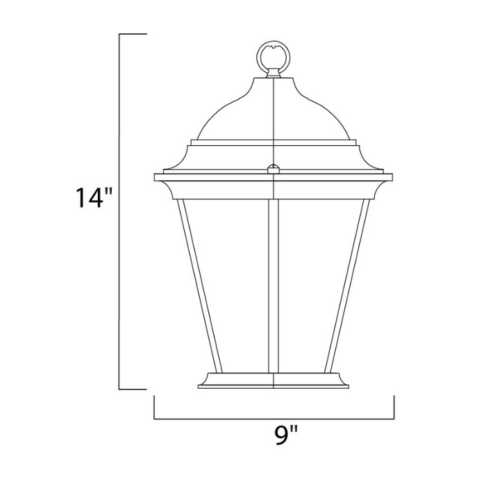 Maxim 1009 Westlake 3-lt 9" Outdoor Hanging Lantern