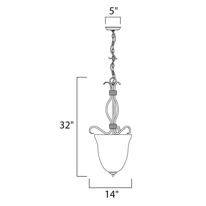 Maxim 10131 Basix 4-lt 14" Entry Foyer Pendant