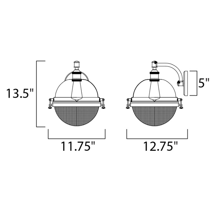 Maxim 10186 Portside 1-lt 14" Tall Outdoor Wall Sconce