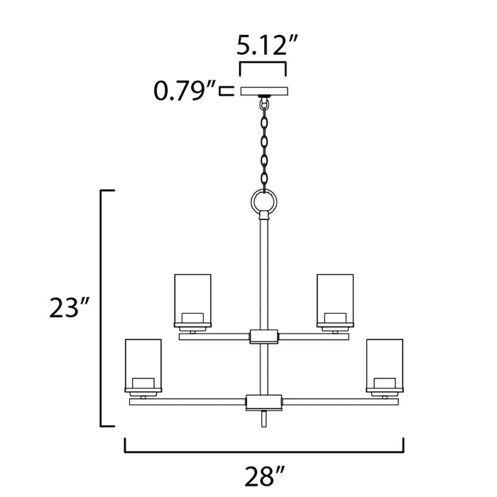 Maxim 10206CL Corona 9-lt 28" Chandelier