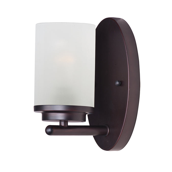 Maxim 10211CL Corona 1-lt 8" Tall Wall Sconce, Frosted Glass