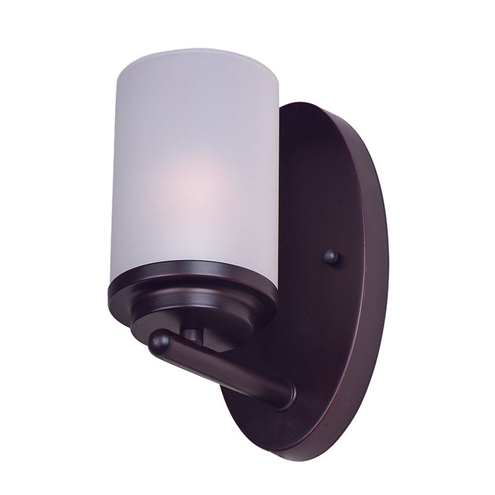 Maxim 10211CL Corona 1-lt 8" Tall Wall Sconce, Frosted Glass