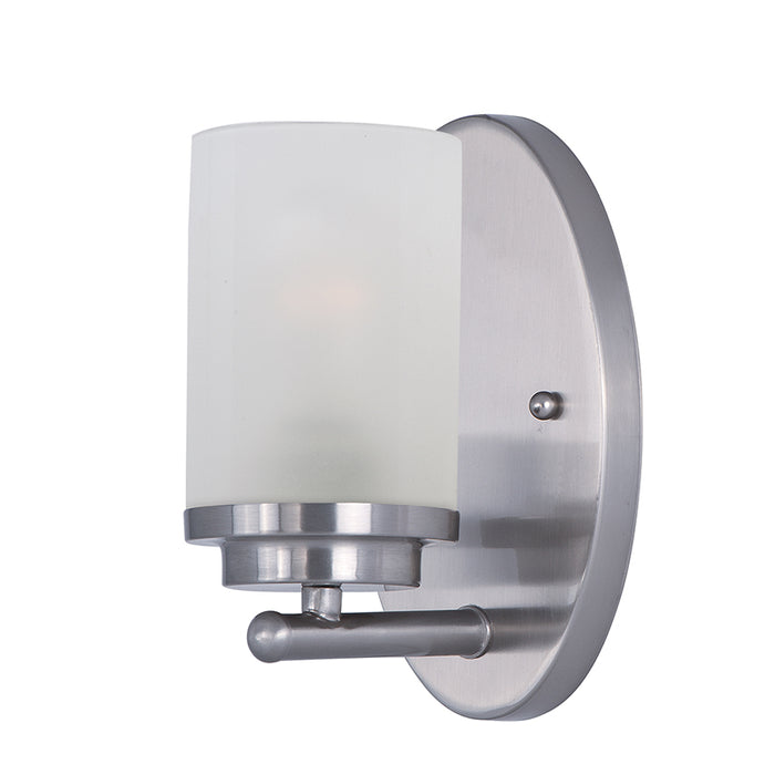 Maxim 10211CL Corona 1-lt 8" Tall Wall Sconce, Frosted Glass