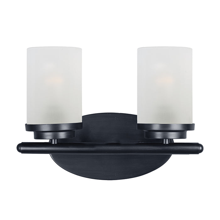 Maxim 10212FT Corona 2-lt 12" Bath Vanity, Frosted Glass