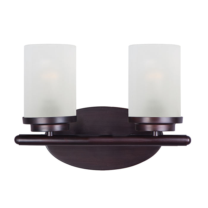 Maxim 10212FT Corona 2-lt 12" Bath Vanity, Frosted Glass