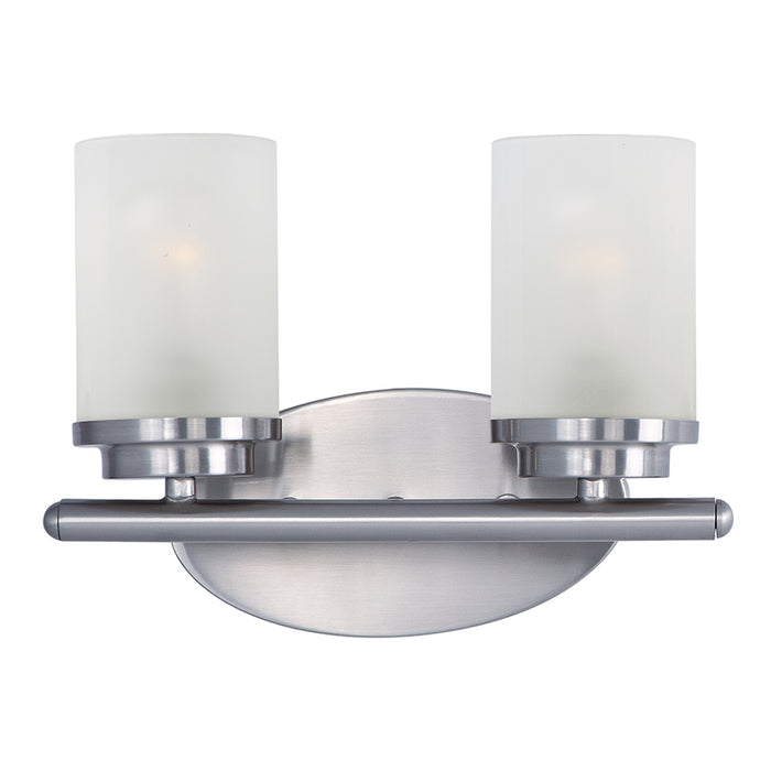 Maxim 10212FT Corona 2-lt 12" Bath Vanity, Frosted Glass