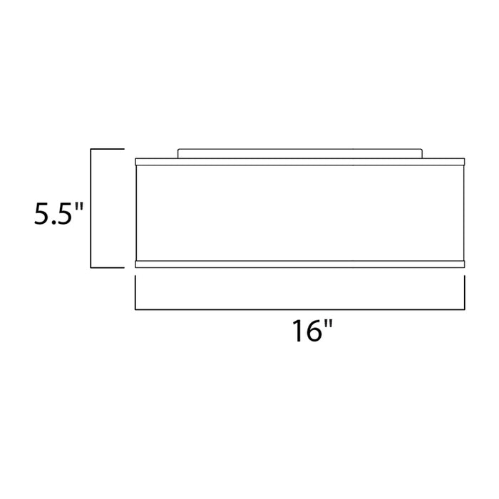 Maxim 10231 Prime 1-lt 16" LED Flush Mount, 120-277V