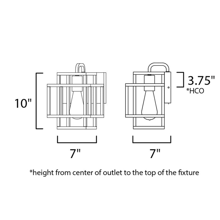 Maxim 10241 Liner 1-lt 10" Tall Wall Sconce