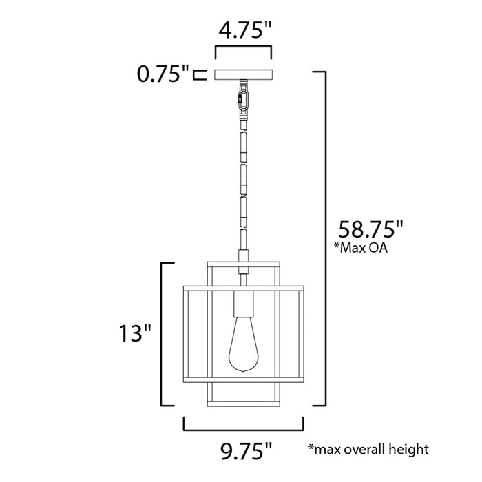 Maxim 10246 Liner 1-lt 10" Pendant