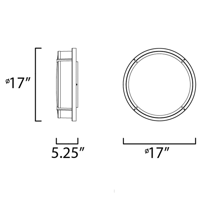 Maxim 10270 Rogue 3-lt 17" Flush Mount