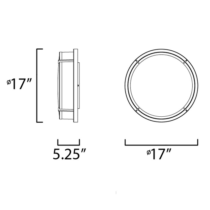 Maxim 10274 Rogue 1-lt 17" LED Flush Mount