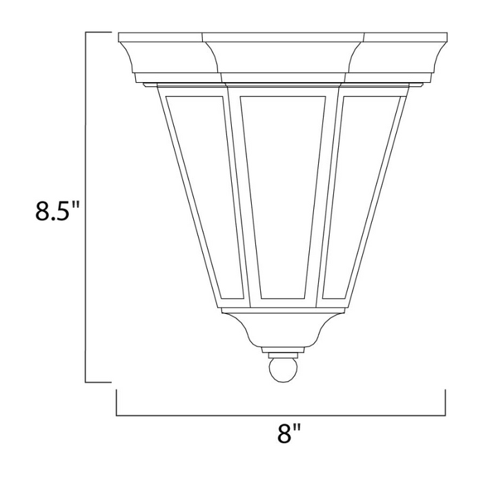 Maxim 1027 Westlake 1-lt 8" Outdoor Ceiling Mount