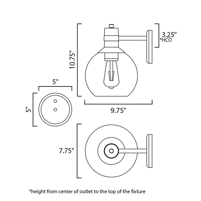 Maxim 10318 Cabin 1-lt 11" Tall LED Outdoor Wall Sconce