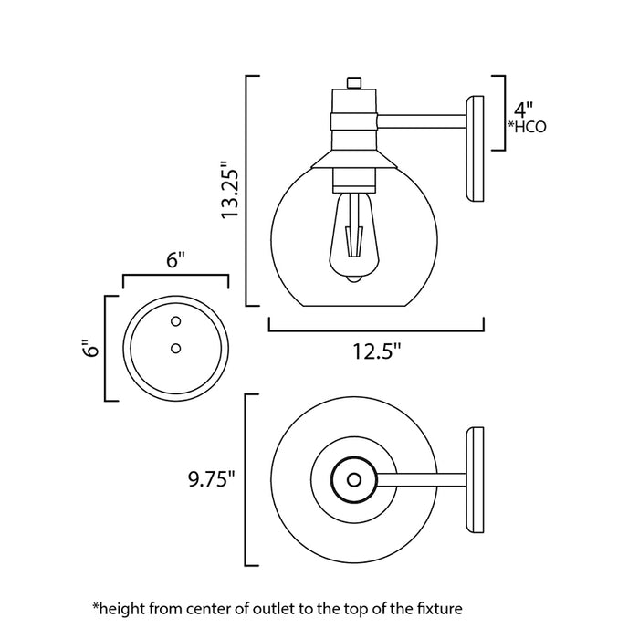 Maxim 10319 Cabin 1-lt 13" Tall LED Outdoor Wall Sconce