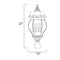 Maxim 1038 Crown Hill 4-lt 27" Tall Outdoor Pole/Post Lantern