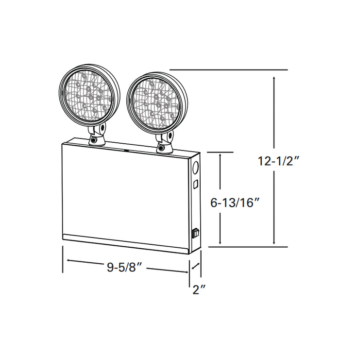 AtLite 10REL36-LED42 Rival 2-Head LED Emergency Light