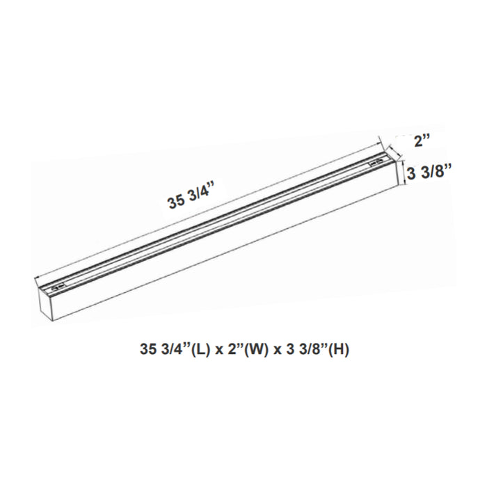 Westgate SCX2 3FT 30W 2" Width, LED Linkable Linear Light, CCT