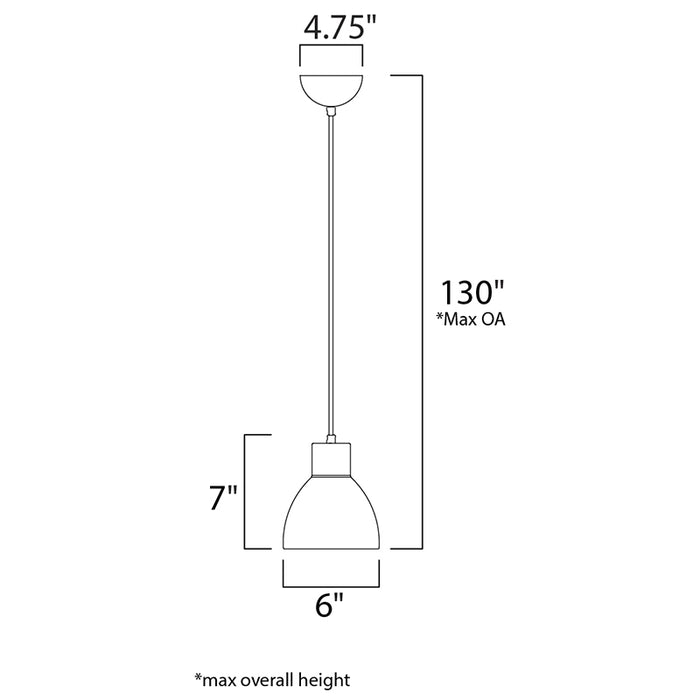 Maxim 11020 Cora 1-lt 7" Mini Pendant