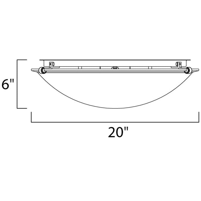 Maxim 11060 Malaga 4-lt 20" Flush Mount