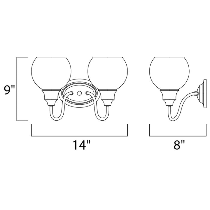 Maxim 1112CL Ballord 2-lt 14" Bath Vanity