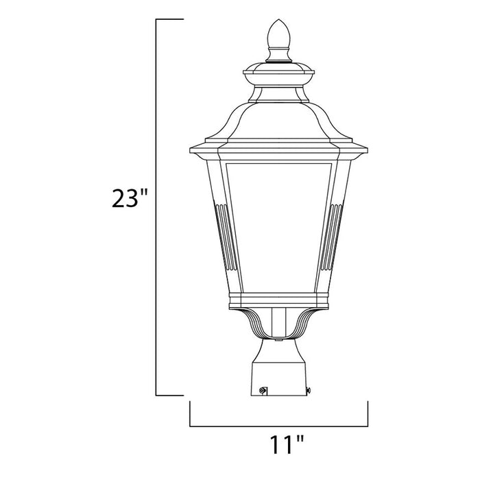 Maxim 1121 Knoxville 1-lt 23" Tall Outdoor Pole/Post Lantern