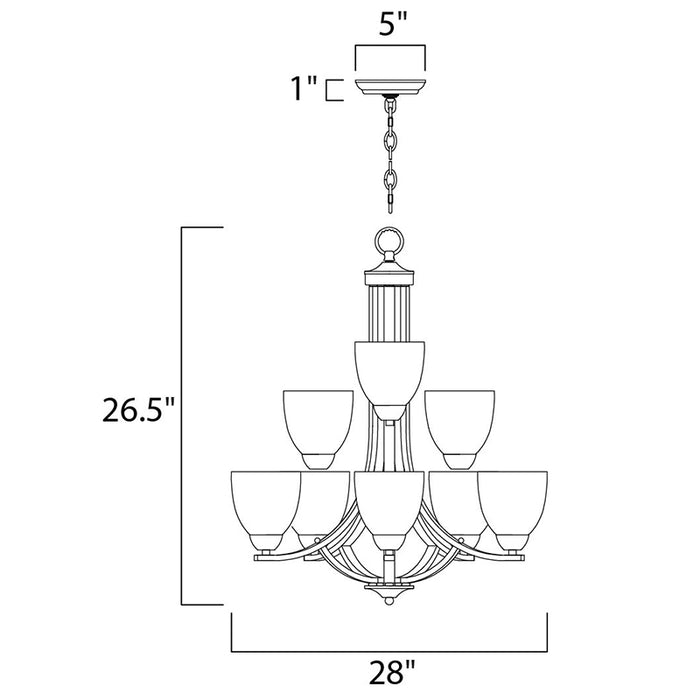 Maxim 11226 Axis 9-lt 28" Chandelier