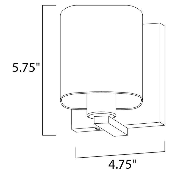 Maxim 11251 Wrap 1-lt 6" Tall Bath Vanity