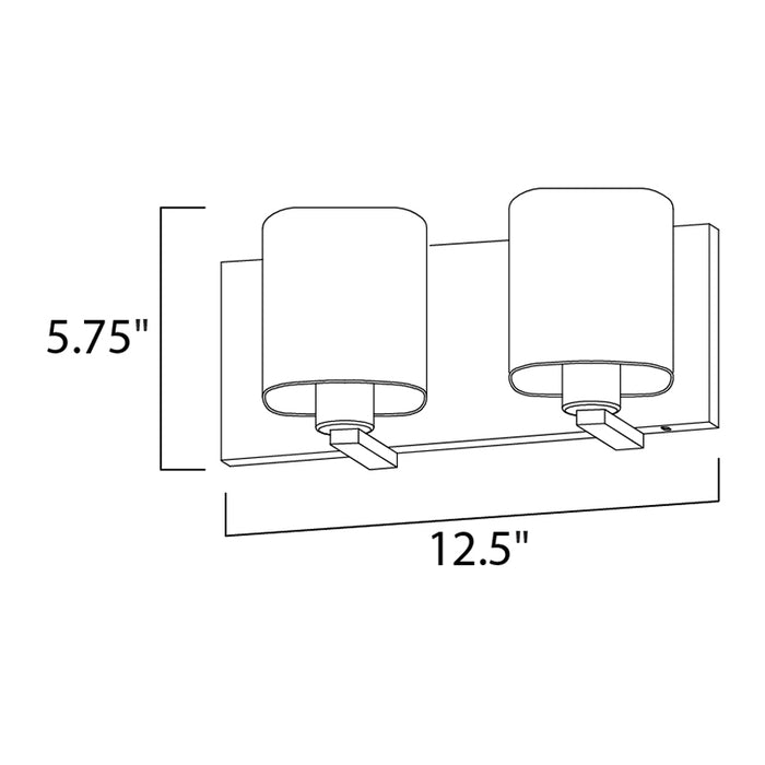 Maxim 11252 Wrap 2-lt 13" Bath Vanity