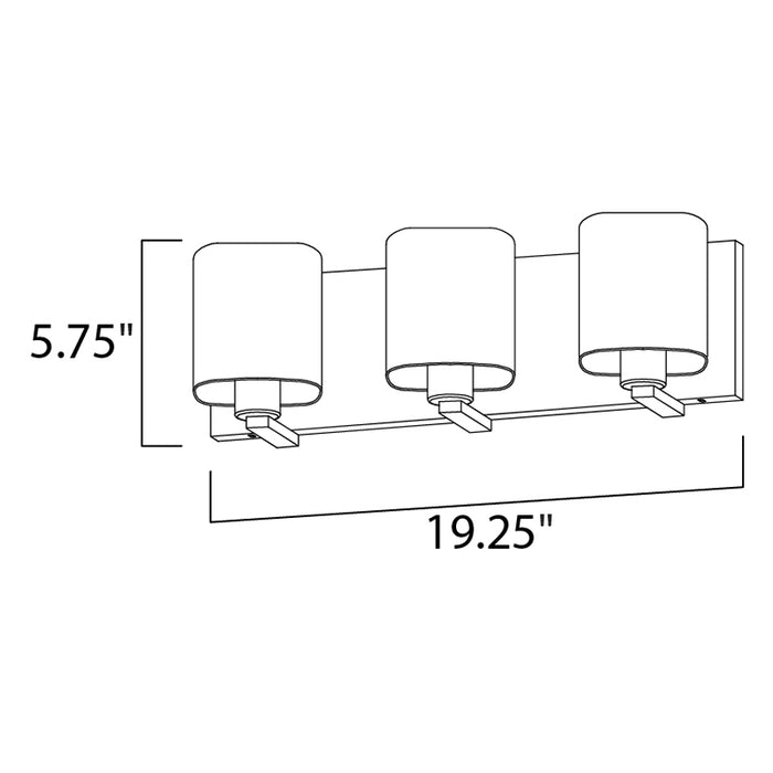 Maxim 11253 Wrap 3-lt 19" Bath Vanity