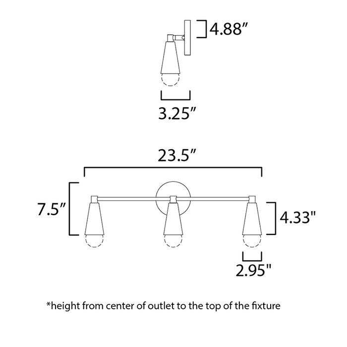 Maxim 11263 Lovell 3-lt 24" LED Bath Vanity