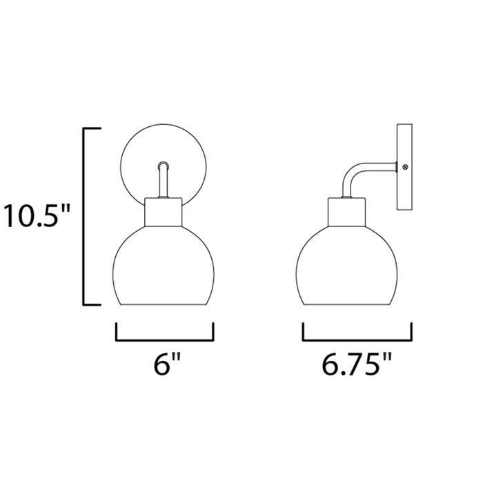 Maxim 11271 Coraline 1-lt 11" Tall Wall Sconce