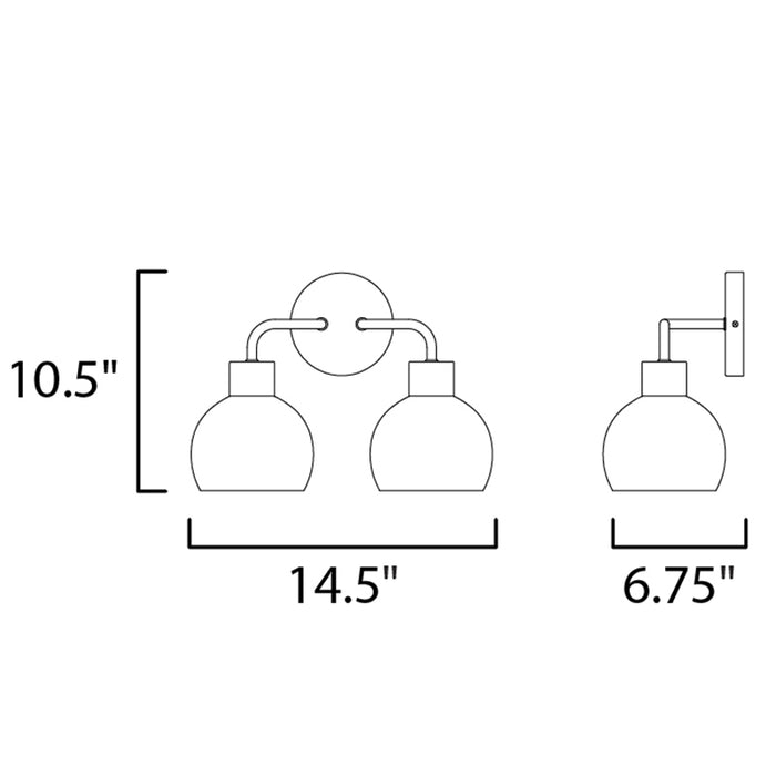 Maxim 11272 Coraline 2-lt 15" Bath Vanity