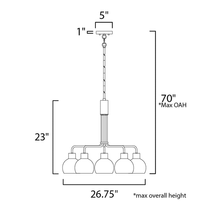 Maxim 11277 Coraline 5-lt 27" Chandelier