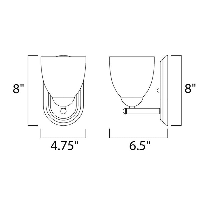 Maxim 11311 Axis 1-lt 8" Tall Wall Sconce