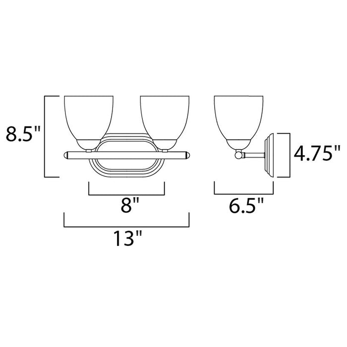 Maxim 11312 Axis 2-lt 13" Bath Vanity
