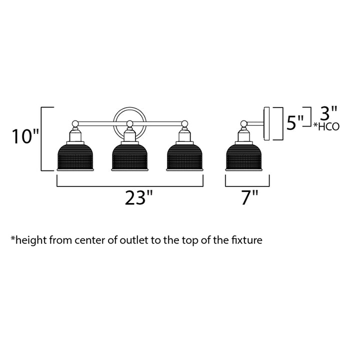 Maxim 11323 Hollow 3-lt 23" Bath Vanity