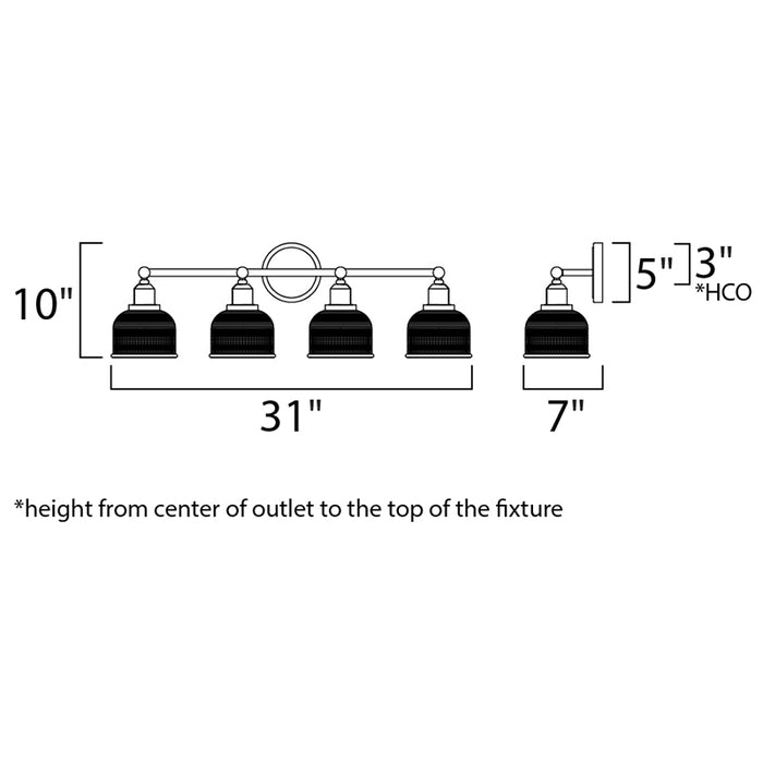 Maxim 11324 Hollow 4-lt 31" Bath Vanity