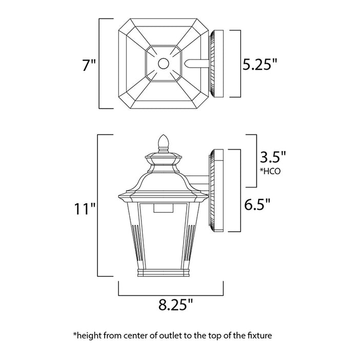 Maxim 1133 Knoxville 1-lt 11" Tall Outdoor Wall Mount