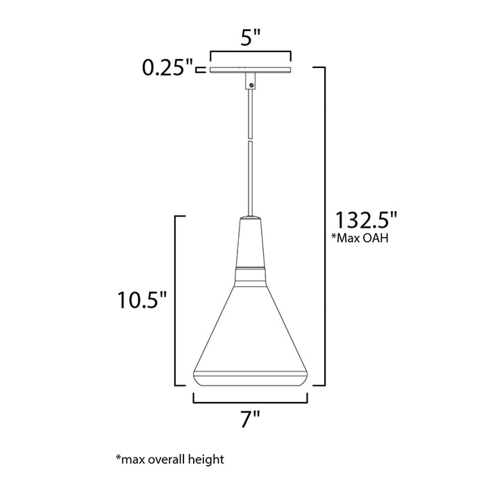 Maxim 11350 Nordic 1-lt 7" Pendant