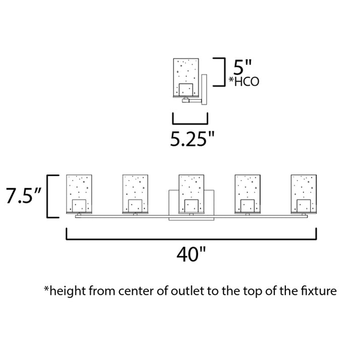 Maxim 11845 Sleek 5-lt 40" Bath Vanity