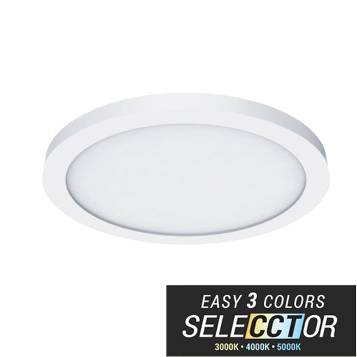 Elite RL791 7" Round Slim Surface Mount, Selectable CCT, 900 Lumens, 120V